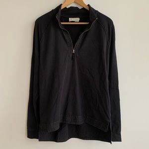 Anthropologie | Black Quarter-Zip Pullover
